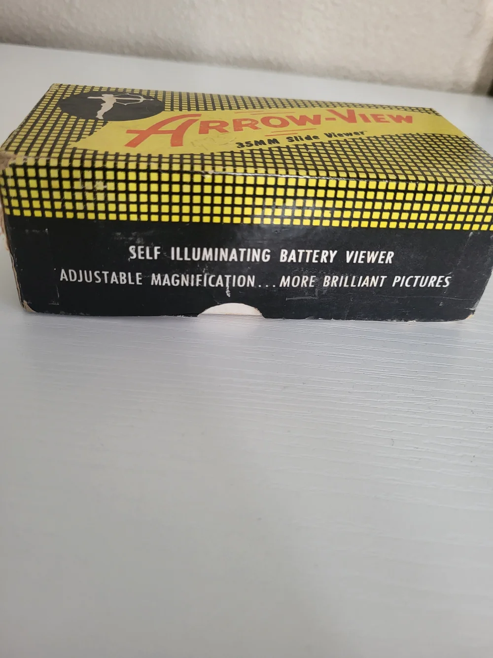 Arrow View 35mm Slide Viewer In Box Gray Marble Vintage